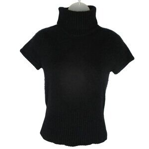 Reference Point Turtleneck Sweater Angora Wool Black Size M Soft Femineity Lush